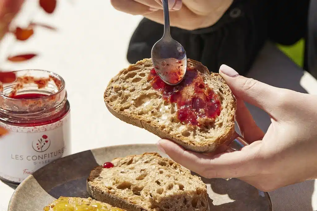 l'instant d'ysée épicerie confitures fraise romarin tartines