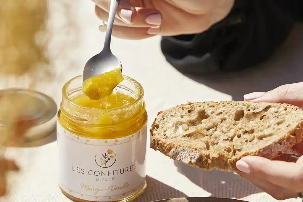 l'instant d'ysée épicerie confitures mangue vanille tartines